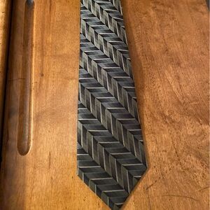 Croft & Barrow Men’s 100% Silk Tie Green Chevron Necktie